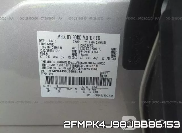 2FMPK4J98JBB86153 фото 10