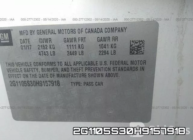 2G1105S30H9157918 фото 10