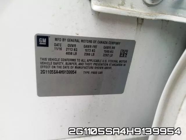 2G1105SA4H9139954 фото 2