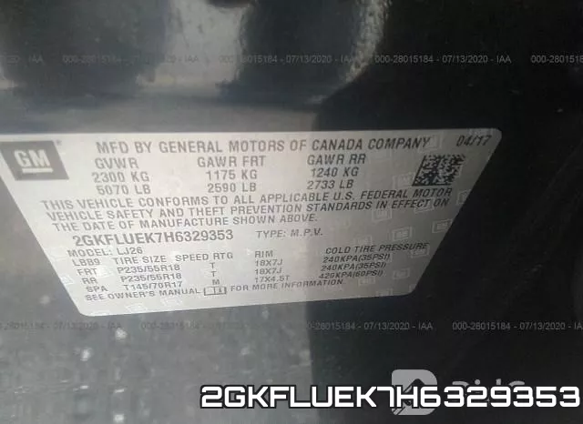 2GKFLUEK7H6329353 фото 10