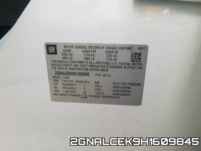 2GNALCEK9H1609845 фото 2