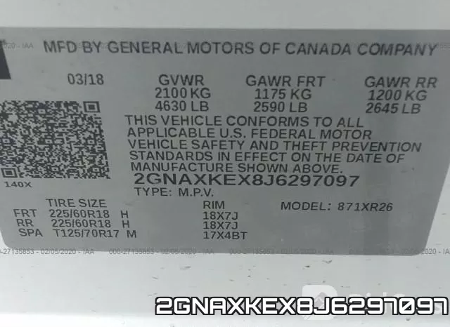 2GNAXKEX8J6297097 фото 10