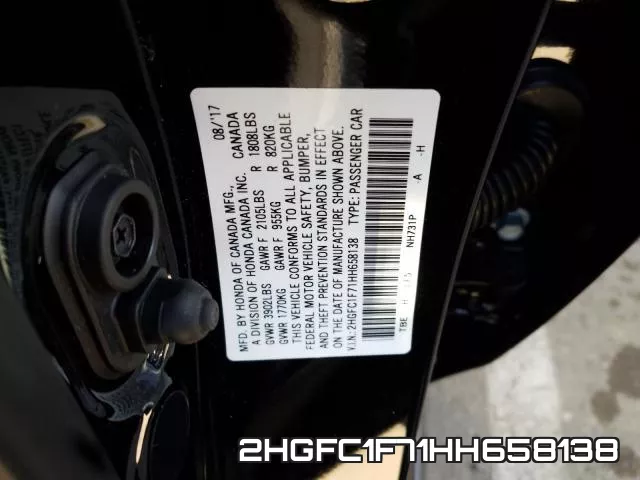 2HGFC1F71HH658138 фото 2