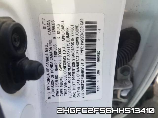 2HGFC2F56HH513410 фото 2