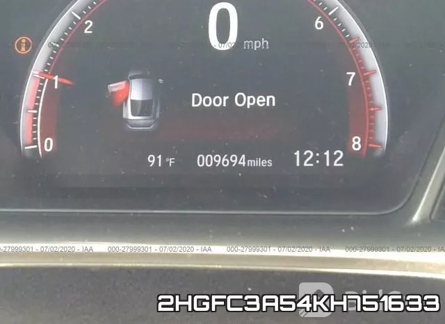 2HGFC3A54KH751633 фото 8