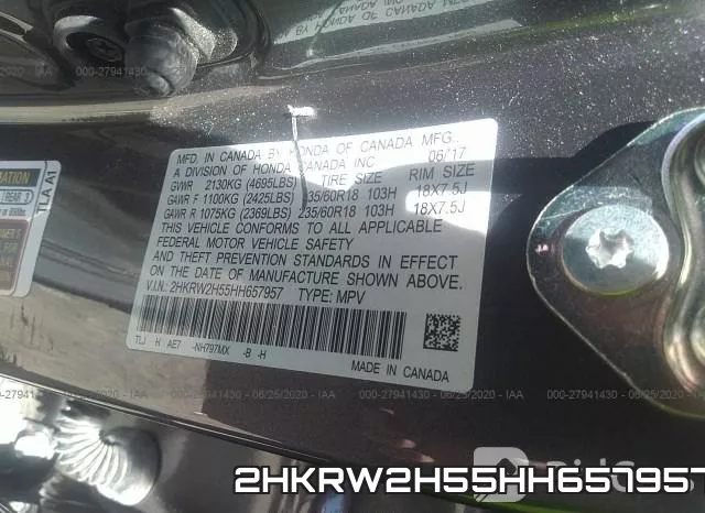 2HKRW2H55HH657957 фото 10