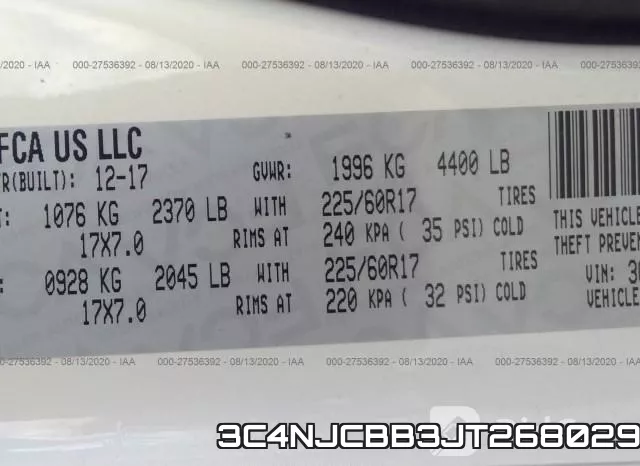 3C4NJCBB3JT268029 фото 10