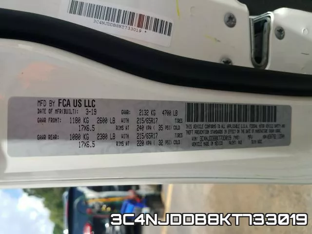 3C4NJDDB8KT733019 фото 2