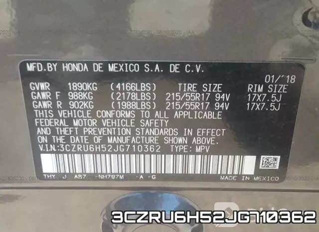 3CZRU6H52JG710362 фото 10