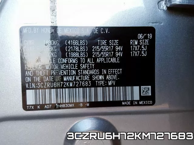 3CZRU6H72KM727683 фото 2