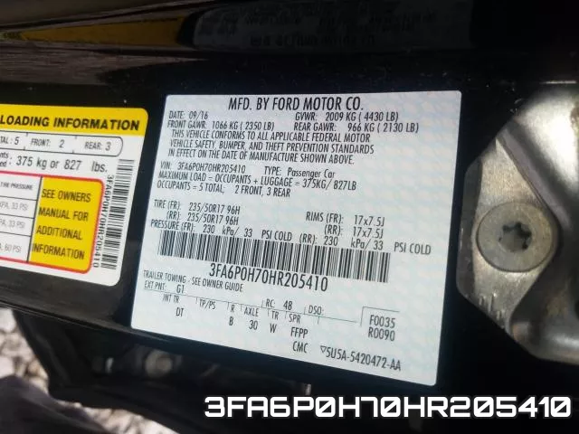 3FA6P0H70HR205410 фото 2