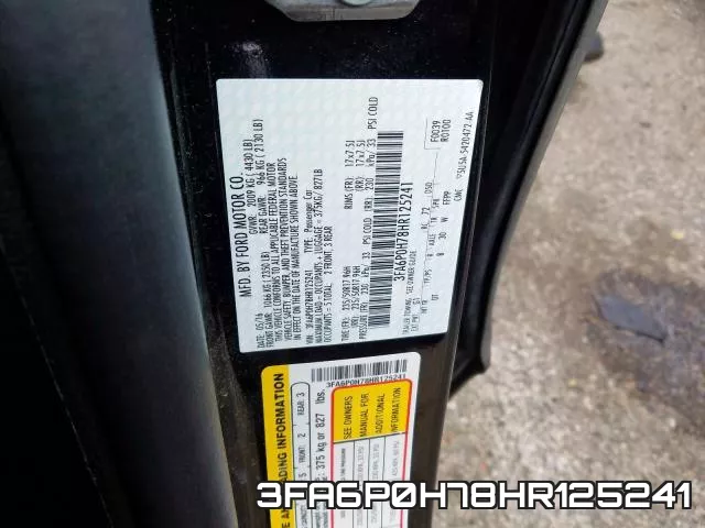 3FA6P0H78HR125241 фото 2