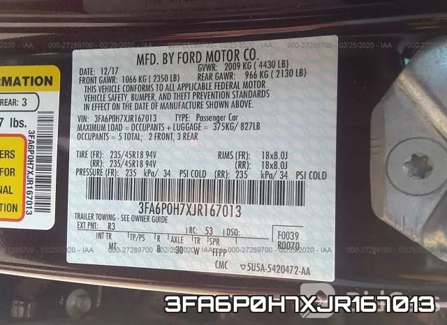 3FA6P0H7XJR167013 фото 10