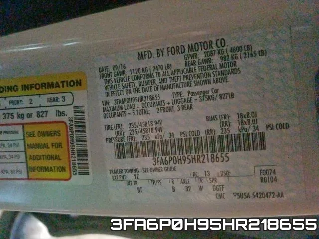 3FA6P0H95HR218655 фото 2