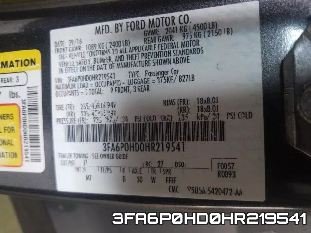 3FA6P0HD0HR219541 фото 2
