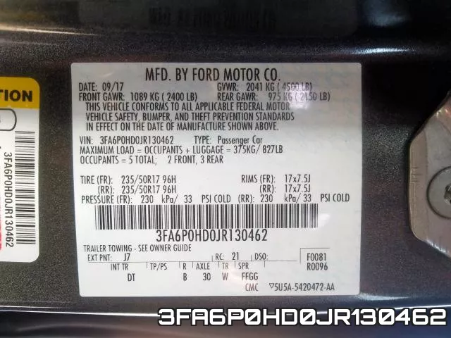 3FA6P0HD0JR130462 фото 2