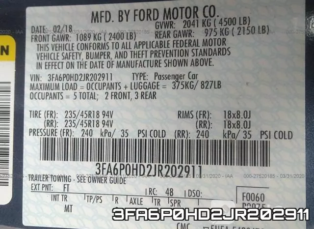 3FA6P0HD2JR202911 фото 10