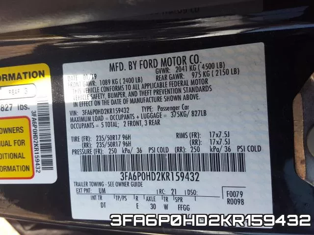 3FA6P0HD2KR159432 фото 2