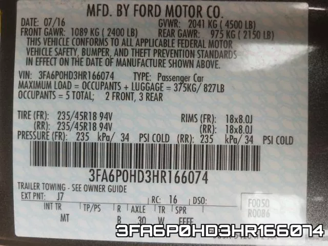 3FA6P0HD3HR166074 фото 2
