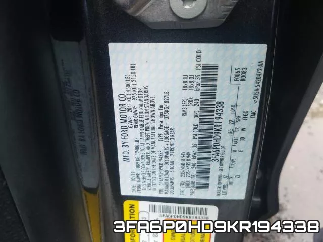 3FA6P0HD9KR194338 фото 2