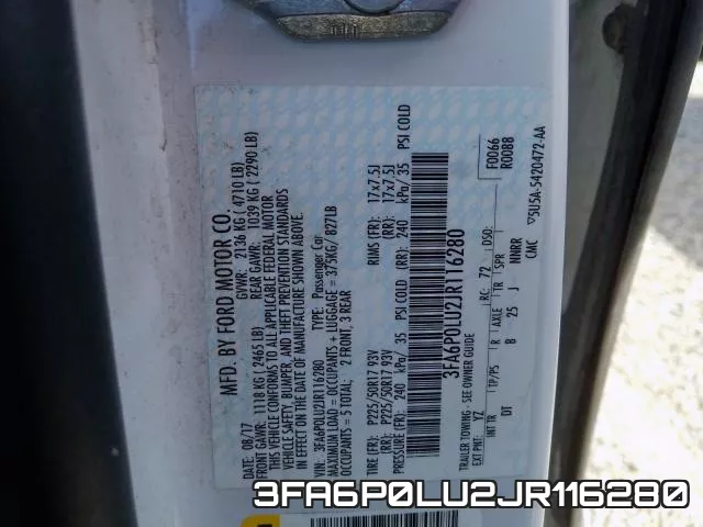 3FA6P0LU2JR116280 фото 2