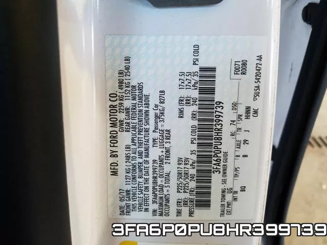 3FA6P0PU8HR399739 фото 2