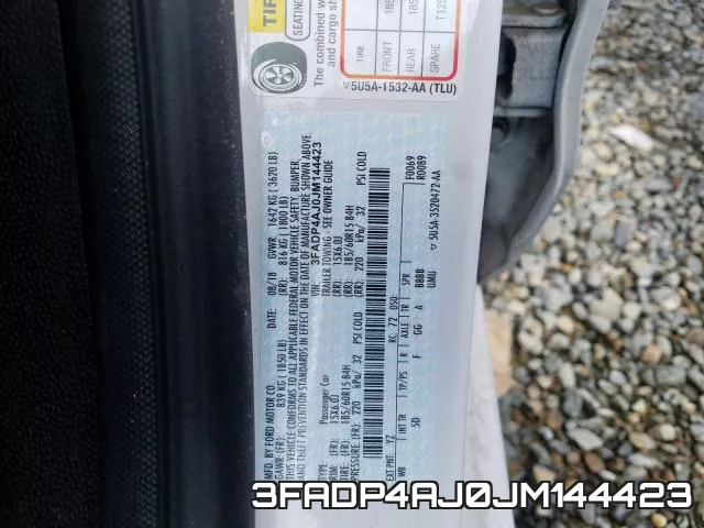 3FADP4AJ0JM144423 фото 2