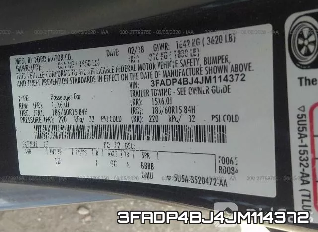 3FADP4BJ4JM114372 фото 10