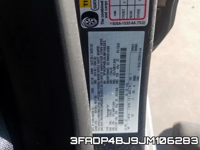 3FADP4BJ9JM106283 фото 2