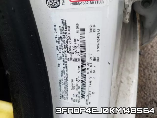 3FADP4EJ0KM148564 фото 2