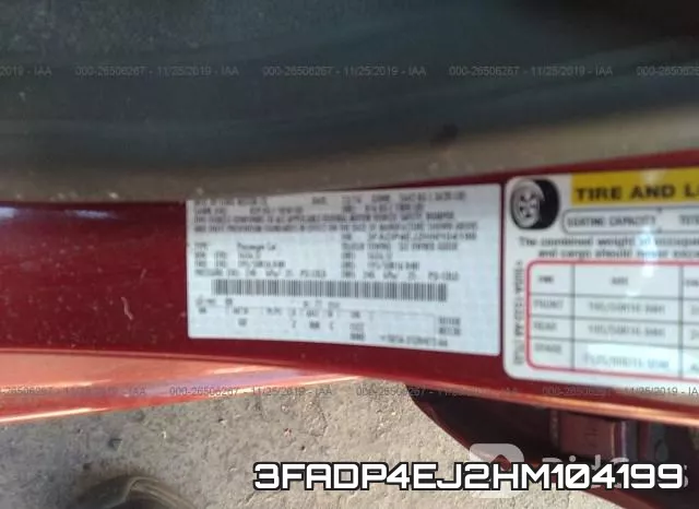 3FADP4EJ2HM104199 фото 10