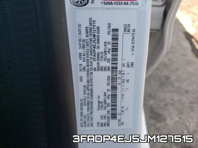 3FADP4EJ5JM127515 фото 2