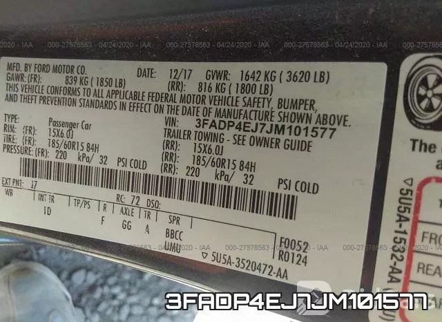 3FADP4EJ7JM101577 фото 10