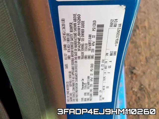 3FADP4EJ9HM110260 фото 2