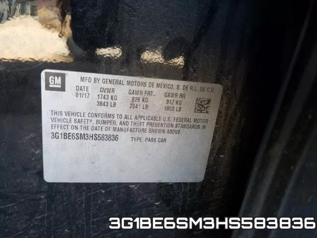 3G1BE6SM3HS583836 фото 2