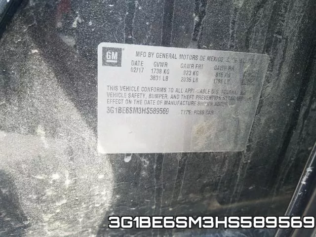 3G1BE6SM3HS589569 фото 2