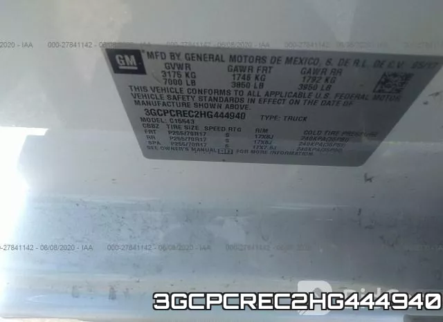 3GCPCREC2HG444940 фото 10