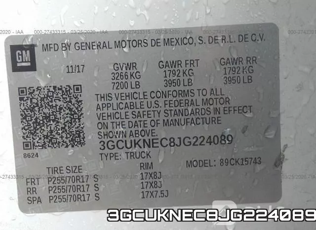 3GCUKNEC8JG224089 фото 10