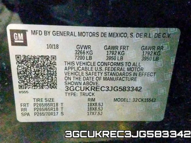 3GCUKREC3JG583342 фото 2