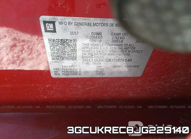 3GCUKREC8JG229140 фото 10