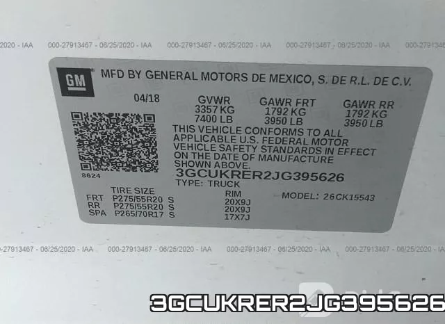 3GCUKRER2JG395626 фото 10
