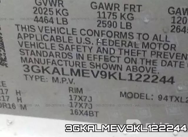 3GKALMEV9KL122244 фото 10