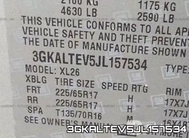 3GKALTEV5JL157534 фото 10