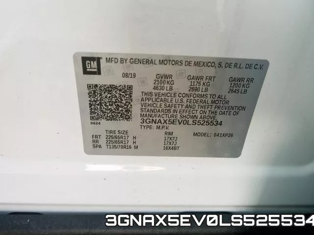 3GNAX5EV0LS525534 фото 2
