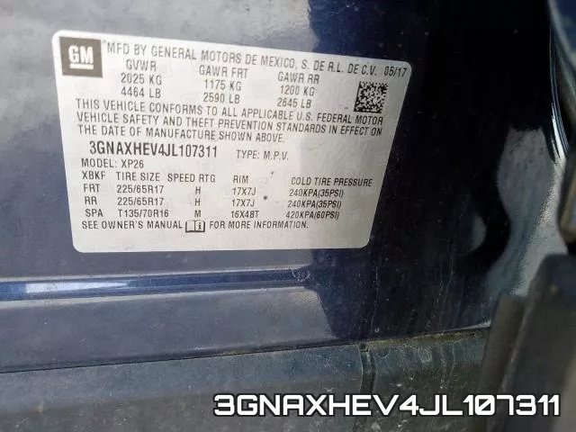 3GNAXHEV4JL107311 фото 2