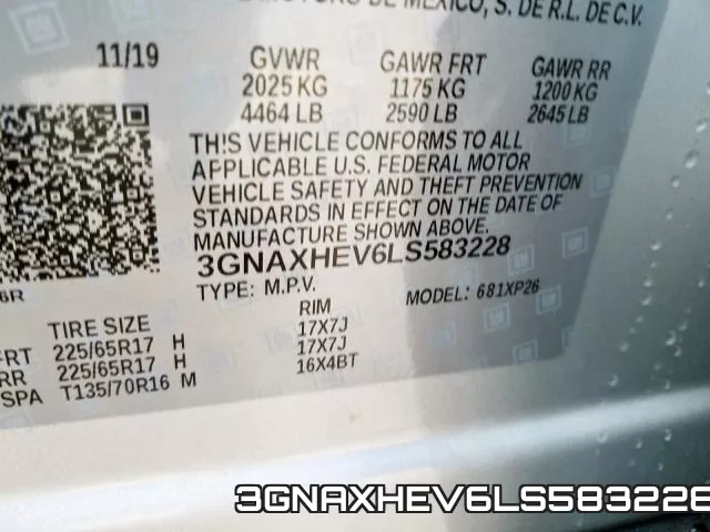 3GNAXHEV6LS583228 фото 2