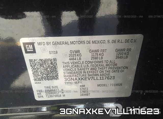 3GNAXKEV7LL117623 фото 10