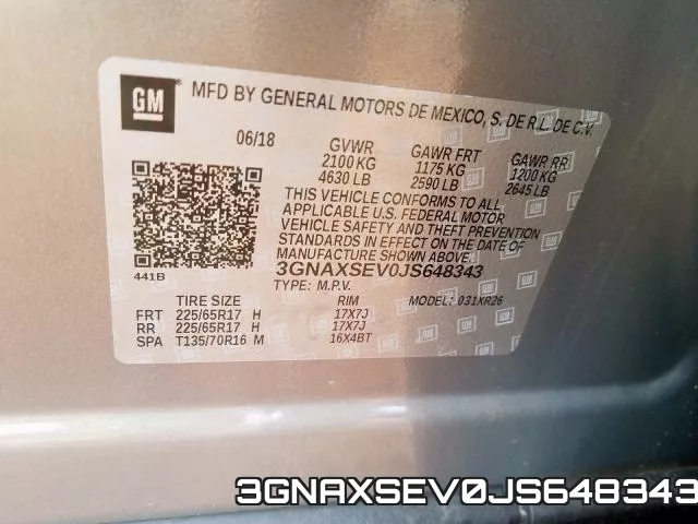 3GNAXSEV0JS648343 фото 2