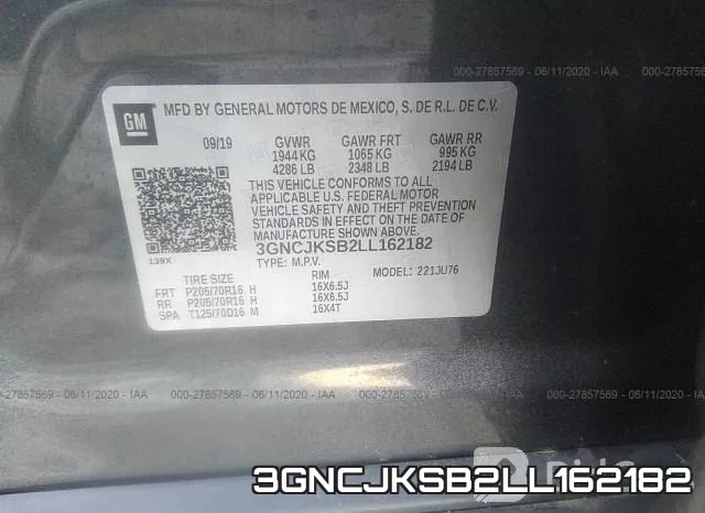 3GNCJKSB2LL162182 фото 10
