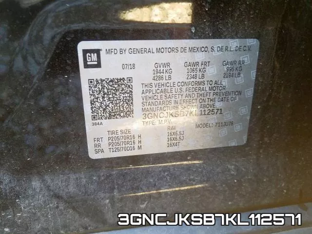 3GNCJKSB7KL112571 фото 2